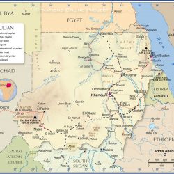 Political map of Sudan
